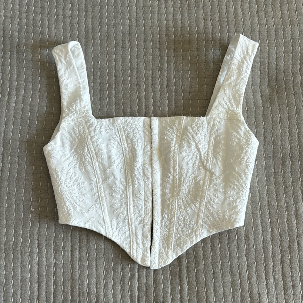 Princess Polly white floral corset